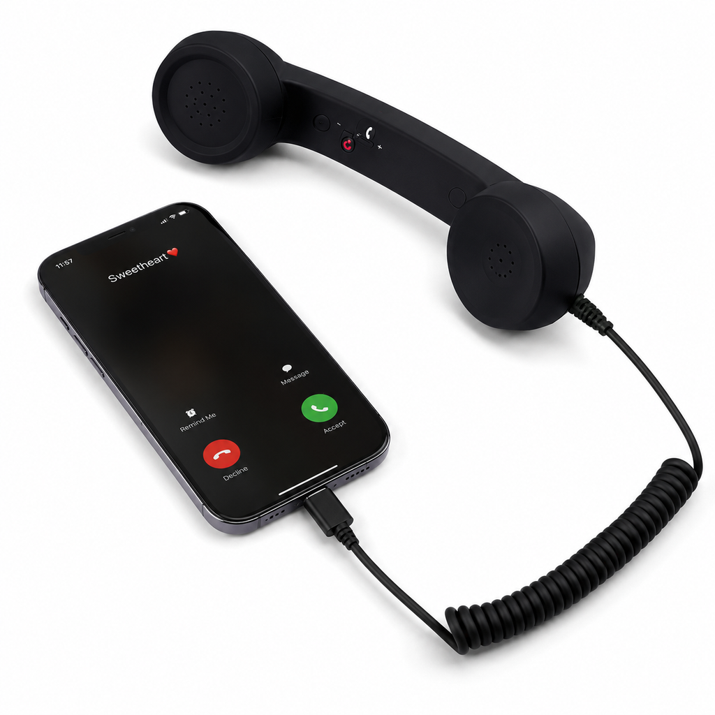 ELIZAUX INDIA Retro Phone Handset Type-C for Smartphones