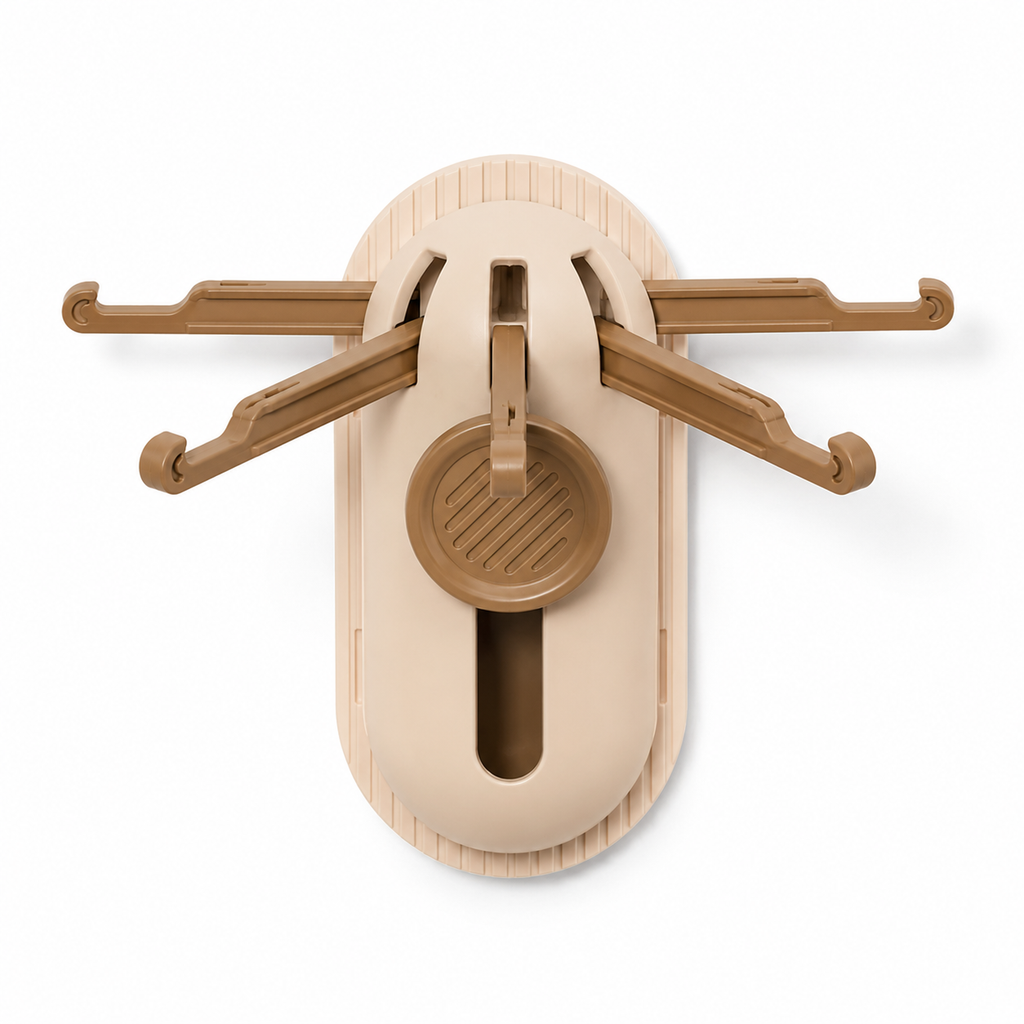 Elizaux Space-Saving Foldable Wall Hook, 5 Arms, Self-Adhesive