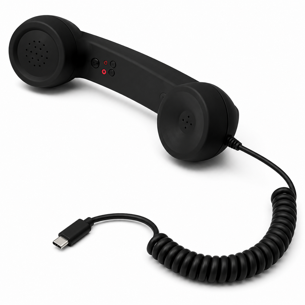 ELIZAUX INDIA Retro Phone Handset Type-C for Smartphones