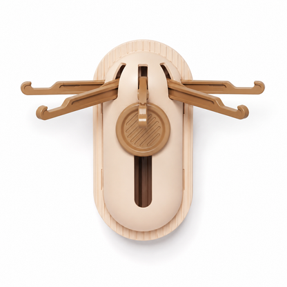 Elizaux Space-Saving Foldable Wall Hook, 5 Arms, Self-Adhesive