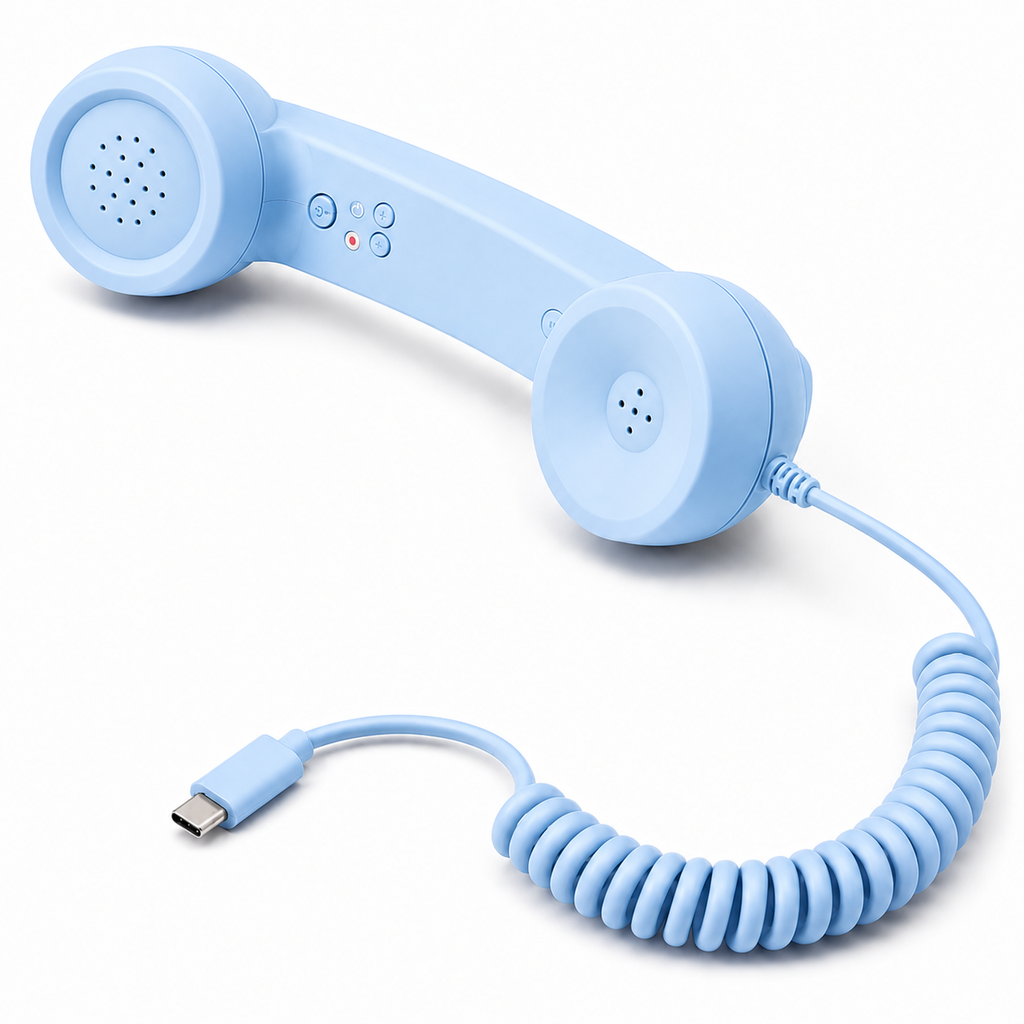 ELIZAUX INDIA Retro Phone Handset Type-C for Smartphones