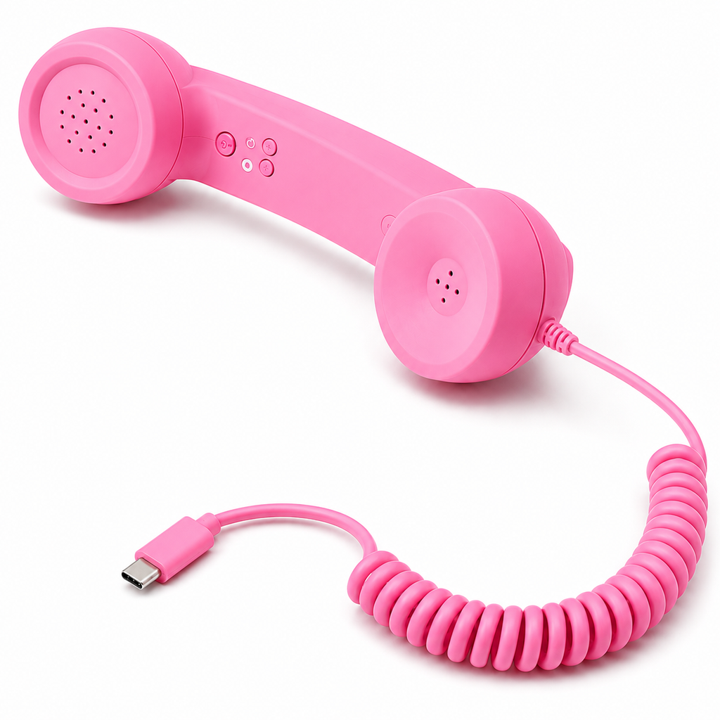 ELIZAUX INDIA Retro Phone Handset Type-C for Smartphones