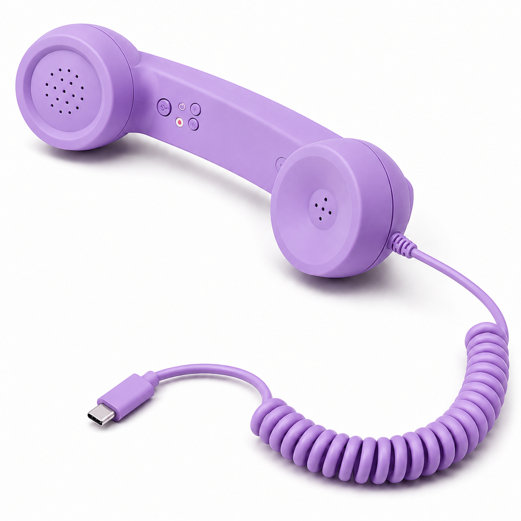 ELIZAUX INDIA Retro Phone Handset Type-C for Smartphones