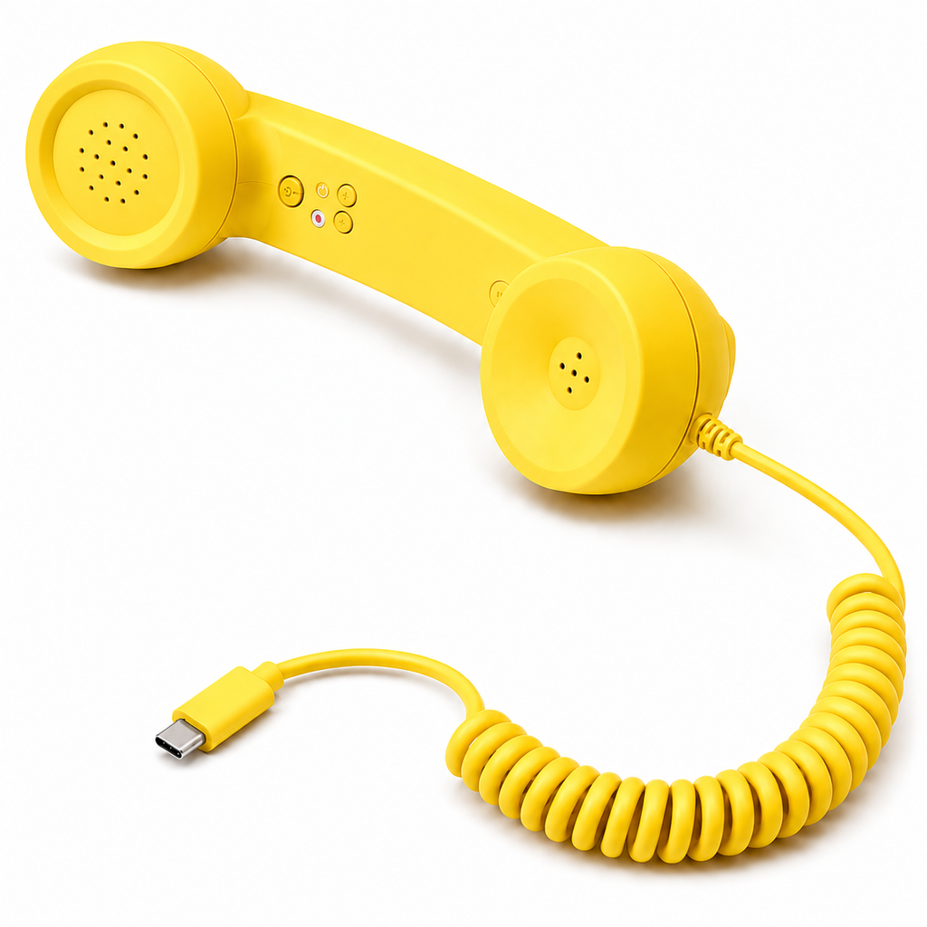 ELIZAUX INDIA Retro Phone Handset Type-C for Smartphones