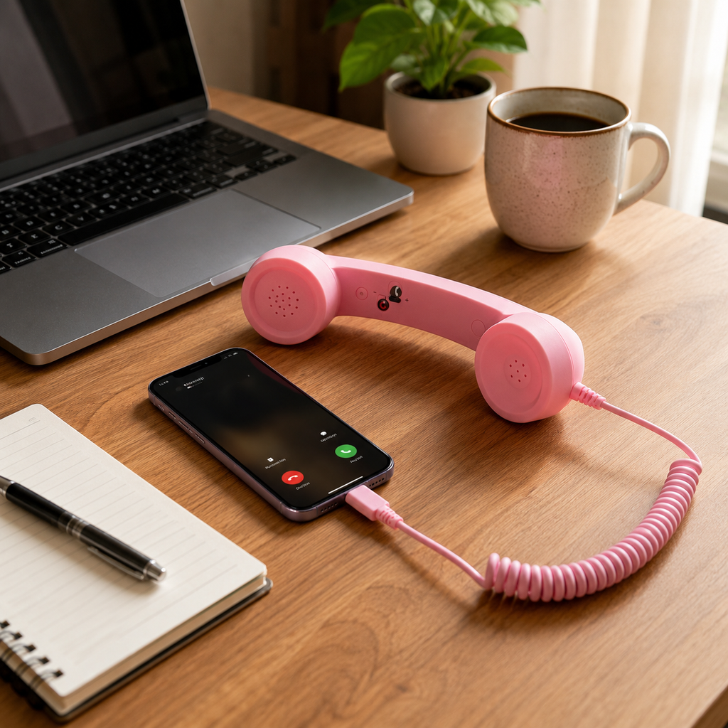 ELIZAUX INDIA Retro Phone Handset Type-C for Smartphones